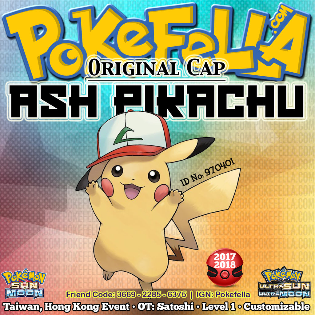 Ash Pikachu • Original Cap/Hat • OT: Satoshi • ID 970401 • Taiwan 2017, Hong Kong 2018 Event