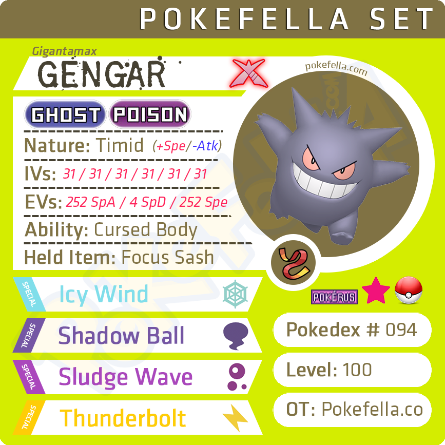 Gigantamax Gengar Competitive 6IVs Level 100 Online Battle-rea | Pokefella - Pokemon Genning, Editing, Living Dex Transfer Services Gigantamax Gengar Competitive 6IVs Level 100 Online Battle-rea | Pokefella - Pokemon Genning, Editing, Living Dex Transfer Services
