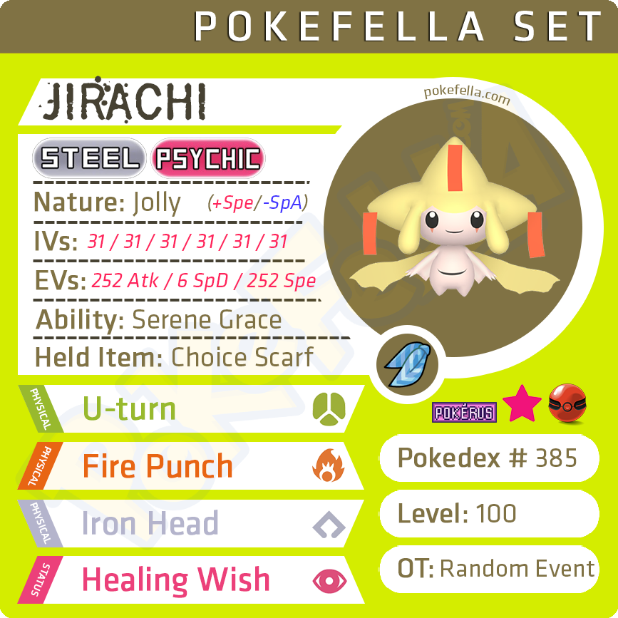 shiny jirachi pokemon card Jirachi • Competitive • 6IVs • Level 100 • Online Battle-ready | Pokefella