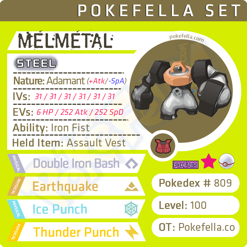 Melmetal 6IVs Level 100 Online Battle-ready Competitive Cust | Pokefella - Pokemon Genning, Editing, Living Dex Transfer Services Melmetal 6IVs Level 100 Online Battle-ready Competitive Cust | Pokefella - Pokemon Genning, Editing, Living Dex Transfer Services