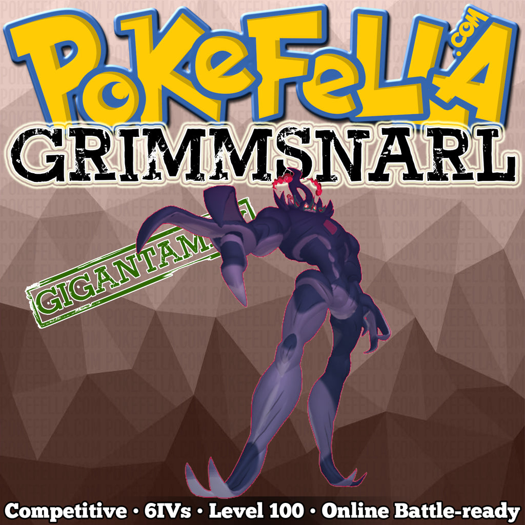 Gigantamax Grimmsnarl Competitive 6IVs Level 100 Online Battle | Pokefella - Pokemon Genning, Editing, Living Dex Transfer Services Gigantamax Grimmsnarl Competitive 6IVs Level 100 Online Battle | Pokefella - Pokemon Genning, Editing, Living Dex Transfer Services