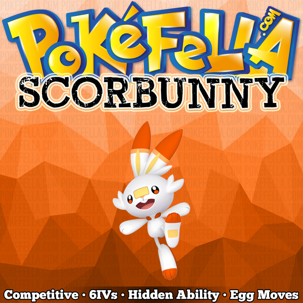 shiny scorbunny pokemon card Scorbunny • Competitive • 6IVs • Level 1 • Hidden Ability • Egg Moves | Pokefella