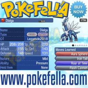 Dialga & Palkia • OT: Leggende2018 • ID No. 020218 • Level 60 • Pokémon Sun & Moon Pokémon Legendary Celebration Distribution 2018