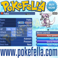 Dialga & Palkia • OT: Legenden2018 • ID No. 020218 • Level 60 • Pokémon Sun & Moon Pokémon Legendary Celebration Distribution 2018