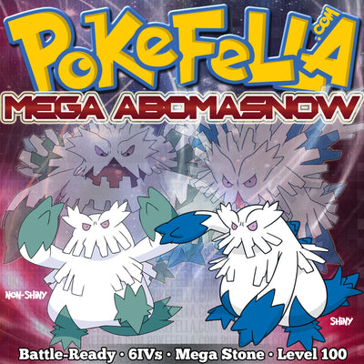 Mega Abomasnow • Smogon Doubles: Trick Room Attacker • Battle-Ready, 6IVS, Shiny, Customizable