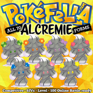 All 70 Alcremie Forms (Gigantamax) Bundle • Competitive • 6IVs • Level 100 • Online Battle-ready