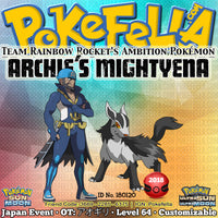 Pokémon Center/Store - Archie's Mightyena Distribution • OT: アオギリ • ID No. 180120 • Team Rainbow Rocket's Ambition Pokémon - Japan 2018 Event