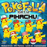 Ash Cap (Original, Partner, Hoenn, Sinnoh, Unova, Kalos, Alola, World) Pikachu Event Bundle • OT: サトシ, Ash, Sacha, 지우, 小智 • ID No. 201023 • Worldwide 2020 Event