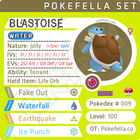 ultra square shiny Blastoise • Competitive • 6IVs • Level 100 • Online Battle-ready