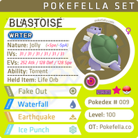 ultra square shiny Blastoise • Competitive • 6IVs • Level 100 • Online Battle-ready