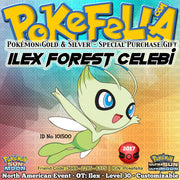 Ilex Forest Celebi • OT: Ilex • ID No. 101500 • Pokemon Gold & Silver Virtual Console North American 2017 Event New Nintendo 3DS 2DS XL Pokemon Sun Moon Ultra Sun Ultra Moon Natural Cure Heal Bell, Ancient Power, Future Sight, Safeguard