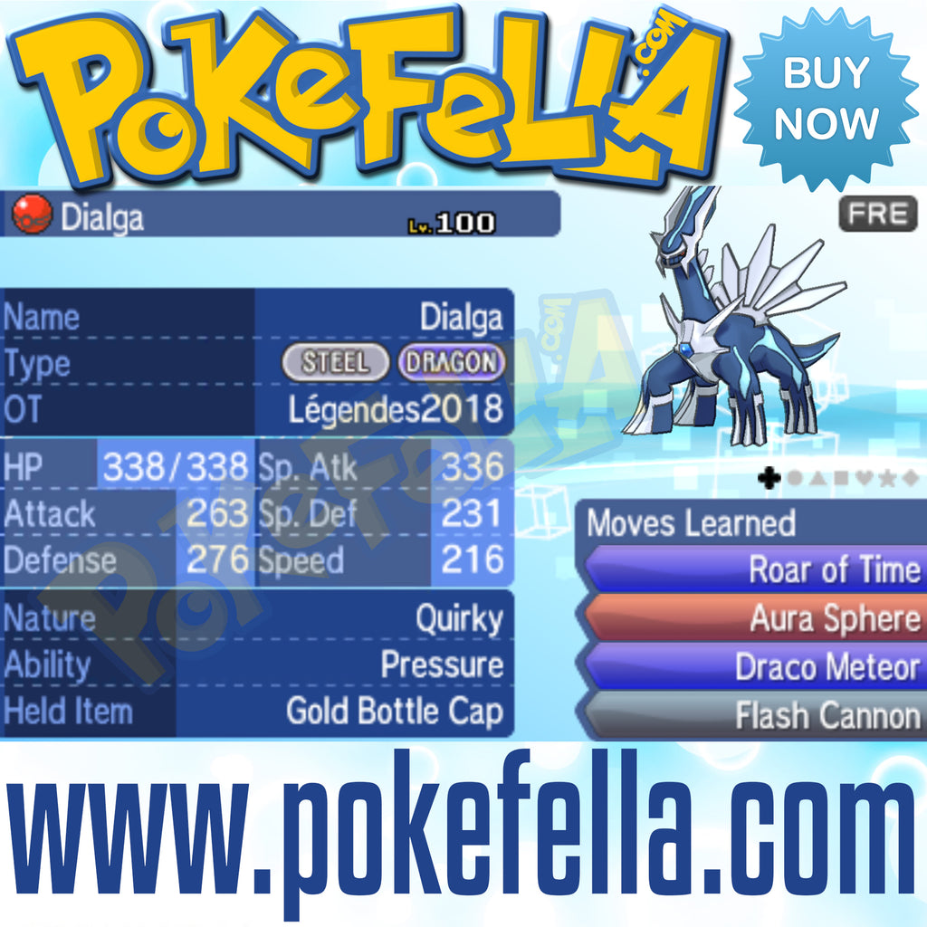 Dialga & Palkia • OT: Légendes2018 • ID No. 020218 • Level 100 • Pokémon Ultra Sun & Ultra Moon Pokémon Legendary Celebration Distribution 2018