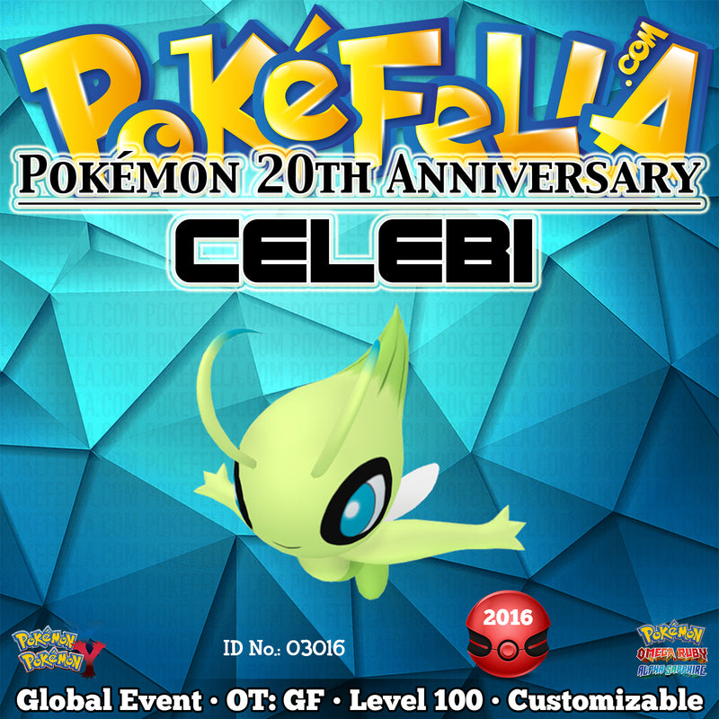 Pokémon 20th Anniversary Celebi • OT: GF • ID No. 03016 • North Americ |  Pokefella