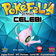 Jungle (Okoya Forest) Celebi • OT: オコヤのもり, Jungle, Giungla, Dschungel, Selva, 정글, 丛林, 叢林 • ID No. 200807 • Japan 2020 Event