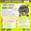 Ula'ula Island Shiny Tapu Bulu • OT: Ula'ula, Ula-Ula, ウラウラ, 울라울라 • ID No. 190222 • 2019 International Challenge February Event