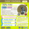 Poni Island Shiny Tapu Fini • OT: ポニ • ID No. 190419 • Japan Championships 2019 Event