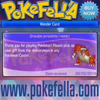 Kyogre & Groudon • OT: Leggende2018 • ID No. 080318 • Level 60 • Pokémon Sun & Moon