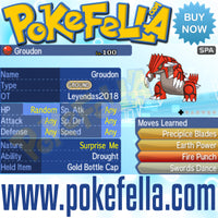 Kyogre & Groudon • OT: Leyendas2018 • ID No. 080318 • Level 100 • Pokémon Ultra Sun & Ultra Moon