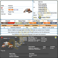 Heatran & Regigigas • OT: Leyendas2018 • ID No. 030118 • Level 60 • Pokémon Sun & Moon Pokémon Legendary Celebration Distribution 2018