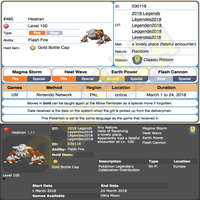 Heatran & Regigigas • OT: Leggende2018 • ID No. 030118 • Level 100 • Pokémon Ultra Sun & Ultra Moon Pokémon Legendary Celebration Distribution 2018