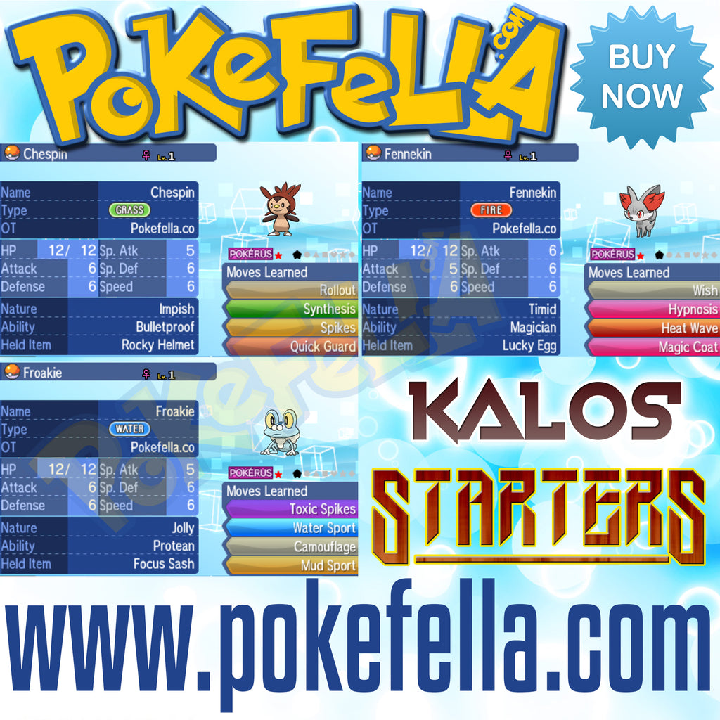 All Starter Pokémon • Shiny, 6IV, Egg Moves, Hidden Ability