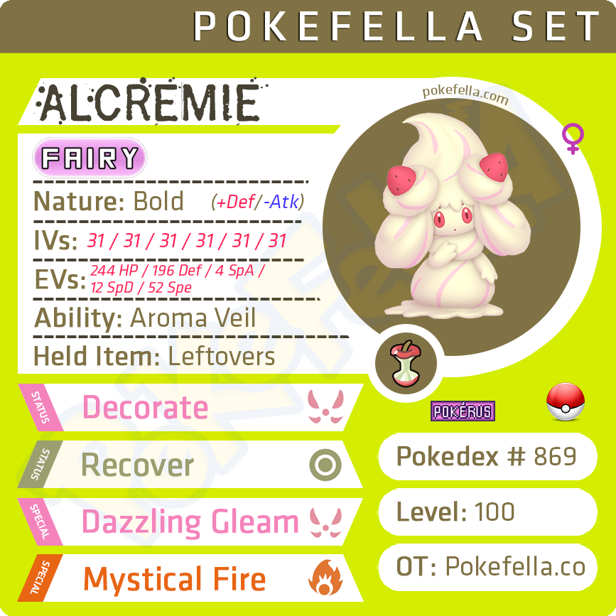 ultra square shiny Alcremie • Competitive • 6IVs • Level 100 • Online Battle-ready