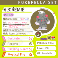 ultra square shiny Alcremie • Competitive • 6IVs • Level 100 • Online Battle-ready