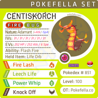 ultra shiny square Centiskorch • Competitive • 6IVs • Level 100 • Online Battle-ready