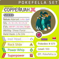 ultra square shiny Gigantamax Copperajah • Competitive • 6IVs • Level 100 • Online Battle-ready