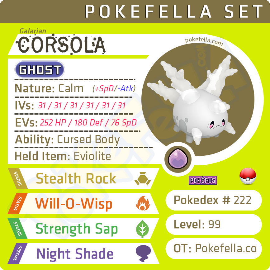 galarian corsola pokemon card value Galarian Corsola • Competitive • 6IVs • Level 99 • Online Battle-ready | Pokefella