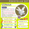 ultra square shiny Galarian Corsola • Competitive • 6IVs • Level 99 • Online Battle-ready