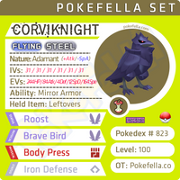 ultra square shiny ultra square shiny Corviknight • Competitive • 6IVs • Level 100 • Online Battle-ready