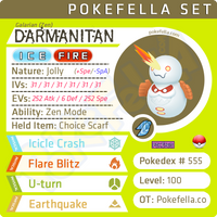 ultra square shiny Galarian Darmanitan (Standard & Zen Mode) • Competitive • 6IVs • Level 100 • Online Battle-ready