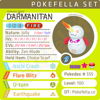 ultra square shiny Galarian Darmanitan (Standard & Zen Mode) • Competitive • 6IVs • Level 100 • Online Battle-ready