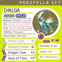 ultra square shiny Dialga • Competitive • 6IVs • Level 100 • Online Battle-Ready