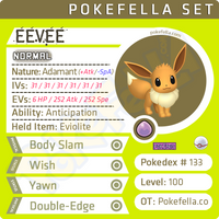 ultra square shiny Eevee • Competitive • 6IVs • Level 100 • Online Battle-ready