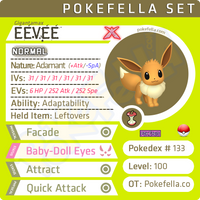 ultra square shiny Gigantamax Eevee • Competitive • 6IVs • Level 100 • Online Battle-ready