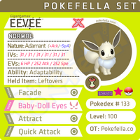 ultra square shiny Gigantamax Eevee • Competitive • 6IVs • Level 100 • Online Battle-ready