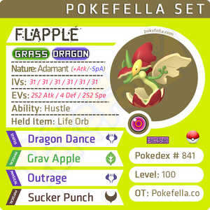 ultra square shiny Flapple • Competitive • 6IVs • Level 100 • Online Battle-ready