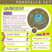 ultra square shiny Garbodor • Competitive • 6IVs • Level 100 • Online Battle-ready