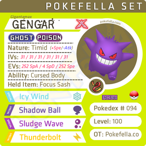 ultra square shiny Gigantamax Gengar • Competitive • 6IVs • Level 100 • Online Battle-ready