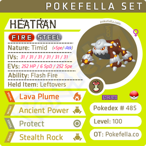 ultra square shiny Heatran • Competitive • 6IVs • Level 100 • Online Battle-Ready