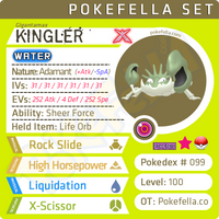 ultra square shiny Gigantamax Kingler • Competitive • 6IVs • Level 100 • Online Battle-ready