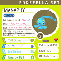 ultra square shiny Manaphy • Competitive • 6IVs • Level 100 • Online Battle-Ready