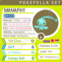 ultra square shiny Manaphy • Competitive • 6IVs • Level 100 • Online Battle-Ready