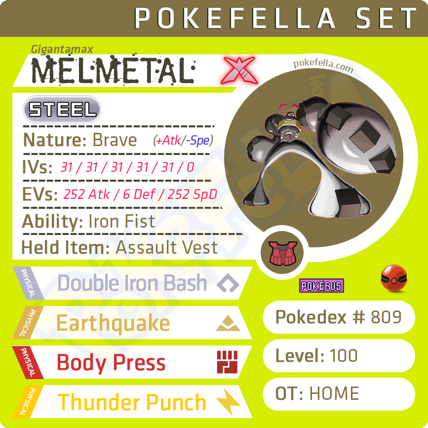 Gigantamax Melmetal Competitive 6IVs Level 100 Online Battle-R | Pokefella - Pokemon Genning, Editing, Living Dex Transfer Services Gigantamax Melmetal Competitive 6IVs Level 100 Online Battle-R | Pokefella - Pokemon Genning, Editing, Living Dex Transfer Services