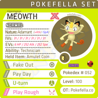 ultra square shiny Gigantamax Meowth • Competitive • 6IVs • Level 100 • Online Battle-ready