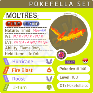 Moltres • Competitive • 6IVs • Level 100 • Online Battle-Ready