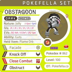 ultra square shiny Obstagoon • Competitive • 6IVs • Level 100 • Online Battle-ready