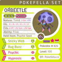 ultra square shiny Orbeetle • Competitive • 6IVs • Level 100 • Online Battle-ready